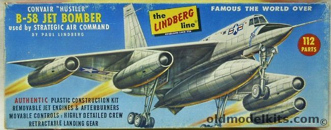 Lindberg 1/84 Convair B-58 Hustler Jet Bomber, 560-100 plastic model kit
